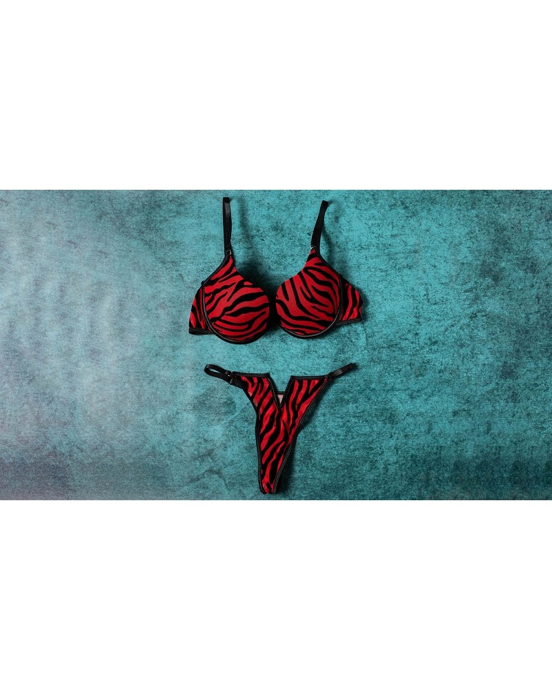 Ophelia's Dream Lingerie - Zebra Set Red
