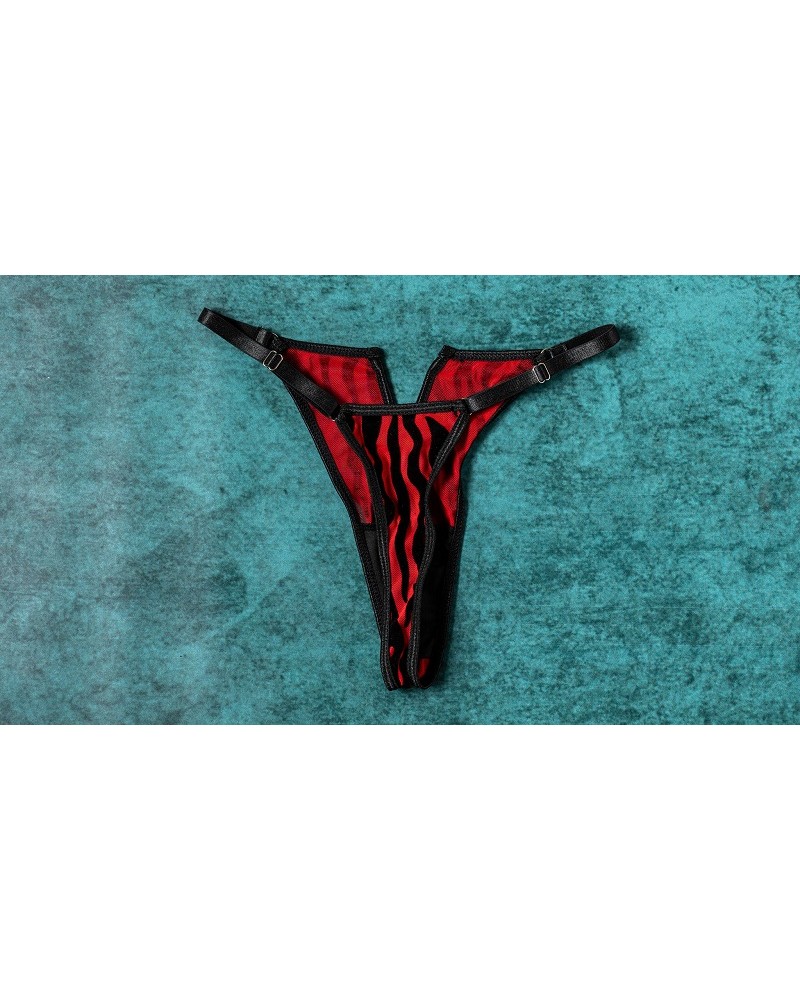 Ophelia's Dream Lingerie - Zebra Set Red