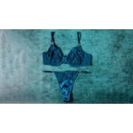 Ophelia's Dream Lingerie- Satin and Lace Set Blue