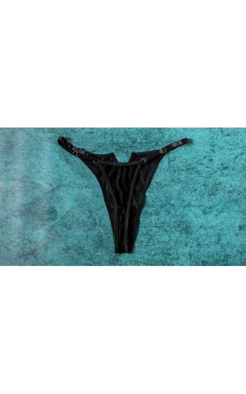 Ophelia's Dream Lingerie - Zebra Set Black