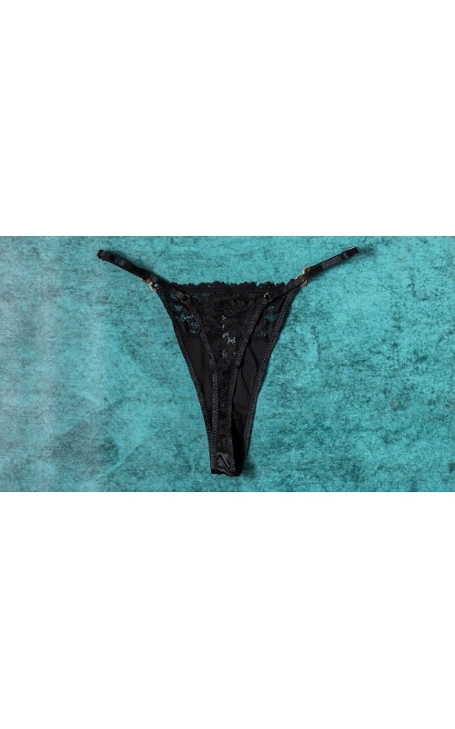 Ophelia's Dream Lingerie- Satin and Lace Set Black