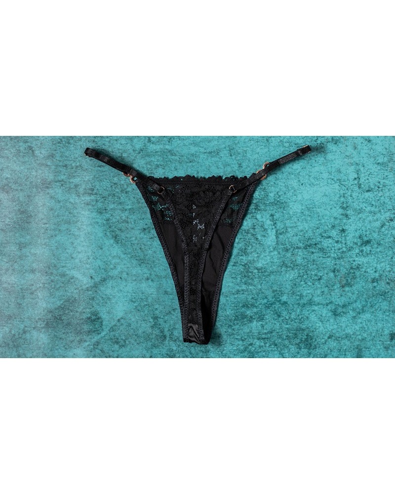 Ophelia's Dream Lingerie- Satin and Lace Set Black