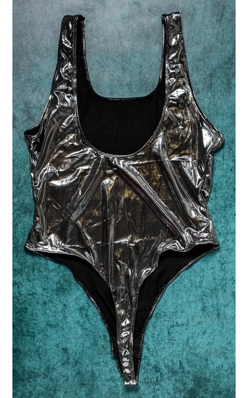 Ophelia's Dream Lingerie - Metallic teddy silver