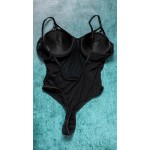 Ophelia's Dream Lingerie - Sheer bodysuit with leather details