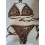 Ophelia's Dream Lingerie - Snake Shine Triangle Bikini Bronze Ophelia's Dream Lingerie - Snake Shine Triangle Bikini Bronze
