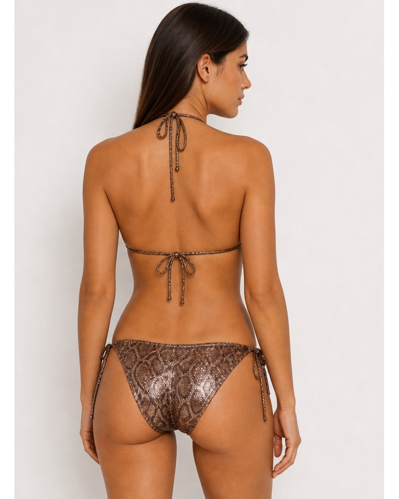 Ophelia's Dream Lingerie - Snake Shine Triangle Bikini Bronze Ophelia's Dream Lingerie - Snake Shine Triangle Bikini Bronze