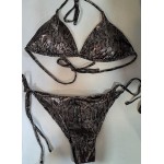 Ophelia's Dream Lingerie - Snake Shine Triangle Bikini Silver Ophelia's Dream Lingerie - Snake Shine Triangle Bikini Silver