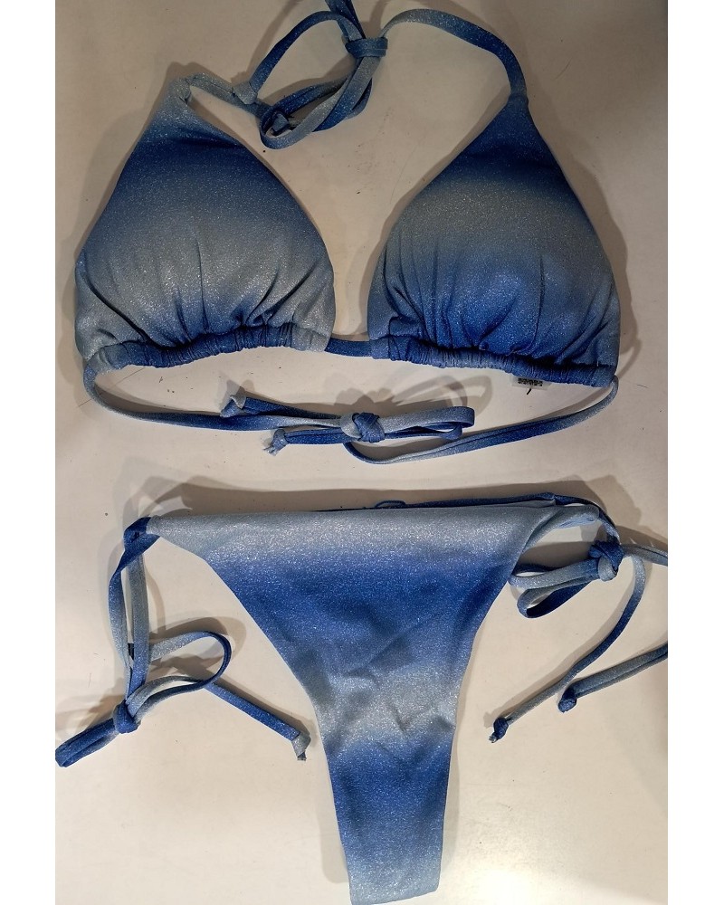 Ophelia's Dream Lingerie- Blue Ombré Glitter Triangle Thong Bikini Ophelia's Dream Lingerie- Blue Ombré Glitter Triangle Thong Bikini