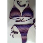 Ophelia's Dream Lingerie- Purple Ombré Glitter Triangle Thong Bikini Ophelia's Dream Lingerie- Purple Ombré Glitter Triangle Thong Bikini