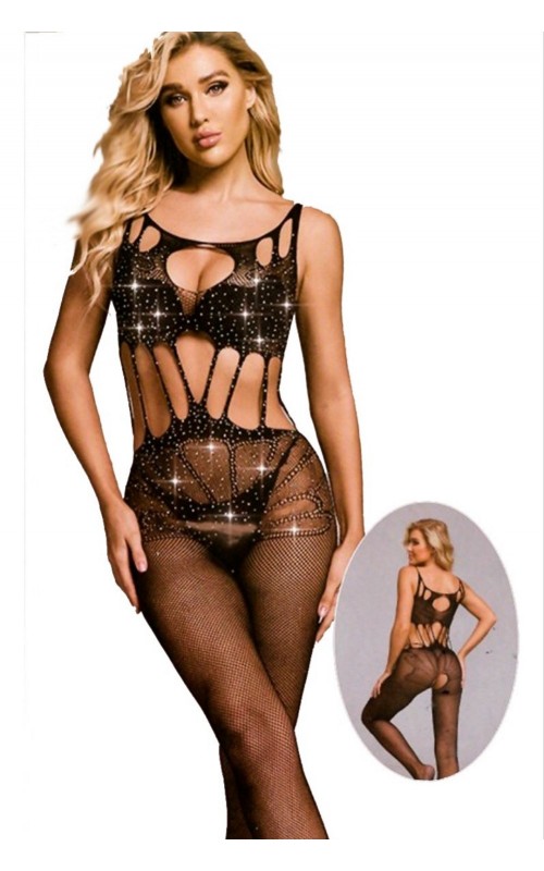 Ophelia's Dream Lingerie- Black Shiny Catsuit