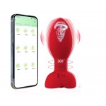 Ophelia's Dream Toys- Vibrating and rotating plug with APP red