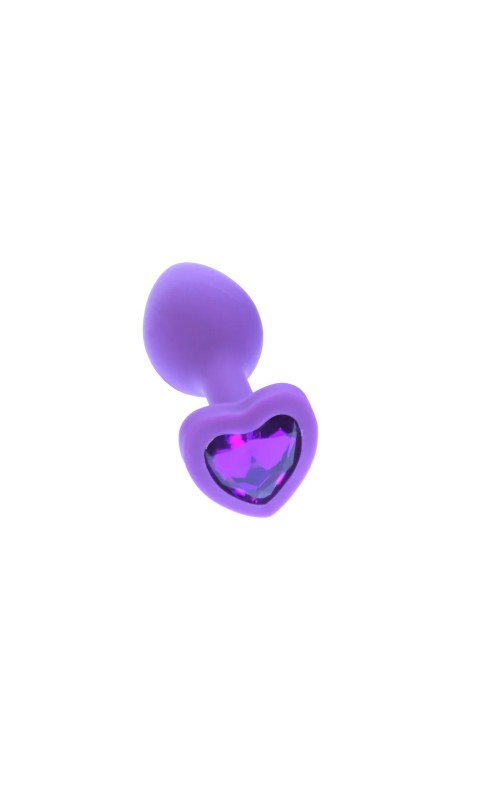 Ophelia's Dream Toys - Purple Heart Silicone Anal Plug - Small