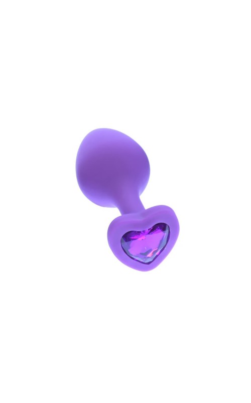 Ophelia's Dream Toys - Purple Heart Silicone Anal Plug - Medium