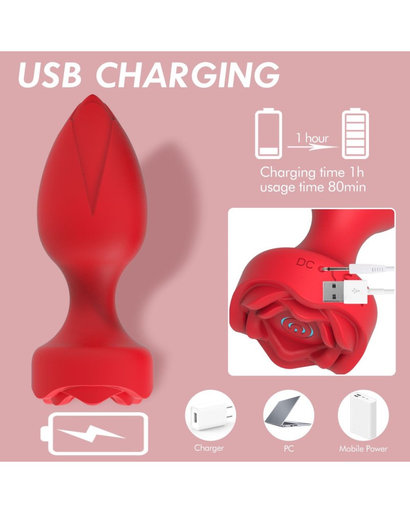 Ophelia's Dream Toys- Silicone Anal Plug – Red Temptation