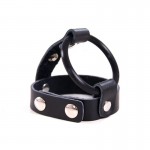 Ophelia's Dream Toys- Adjustable Cock & Ball Strap with Ring – Black