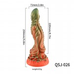 Ophelia's Dream Toys- Green Tentacle Dildo