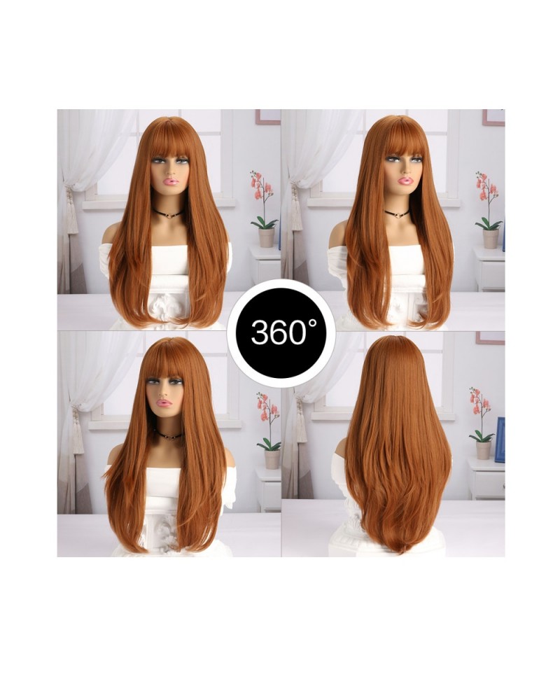 Ophelia's Dream Toys- Long Straight Wig with Bangs – Ginger Auburn