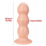 Ophelia's Dream Toys- Beaded Dildo 32.5cm Vanilla