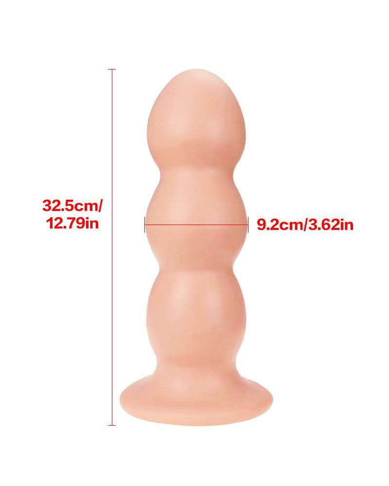 Ophelia's Dream Toys- Beaded Dildo 32.5cm Vanilla