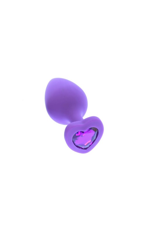 Ophelia's Dream Toys - Purple Heart Silicone Anal Plug - Large