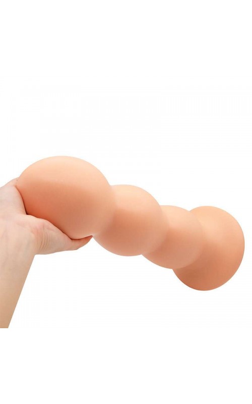 Ophelia's Dream Toys- Beaded Dildo 32.5cm Vanilla