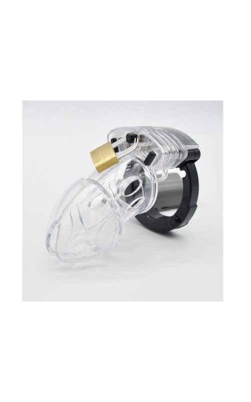 Ophelia's Dream Toys- Chastity Cage Clear with Black Base