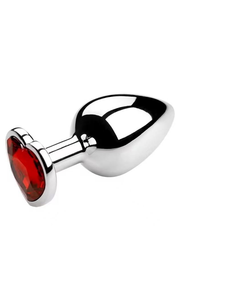 Heart Anal Plug Red Rhinestone - Medium Heart Anal Plug Red Rhinestone - Medium