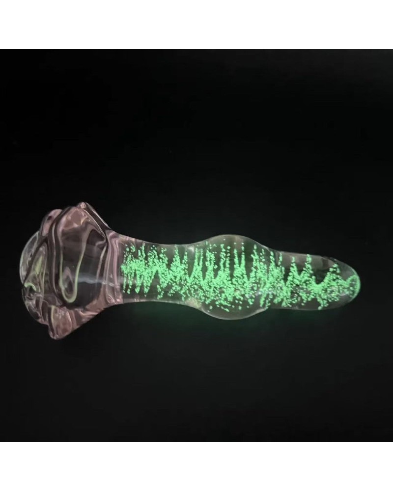 Ophelia's Dream Toys - Glass butt plug rose glow in the dark Ophelia's Dream Toys - Glass butt plug rose glow in the dark