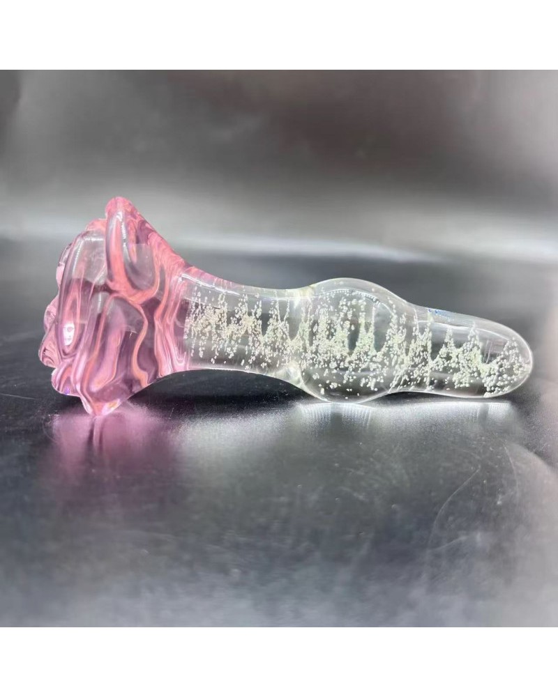 Ophelia's Dream Toys - Glass butt plug rose glow in the dark Ophelia's Dream Toys - Glass butt plug rose glow in the dark
