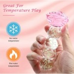 Ophelia's Dream Toys - Glass butt plug rose glow in the dark