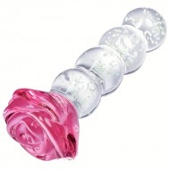 Ophelia's Dream Toys - Glass butt plug rose glow in the dark