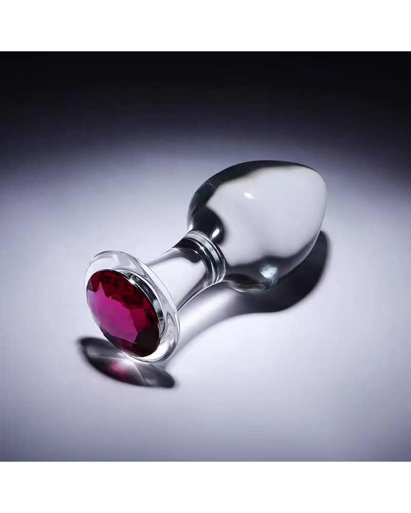 Ophelia's Dream Toys - Glass plug purple rhinestone Ophelia's Dream Toys - Glass plug purple rhinestone