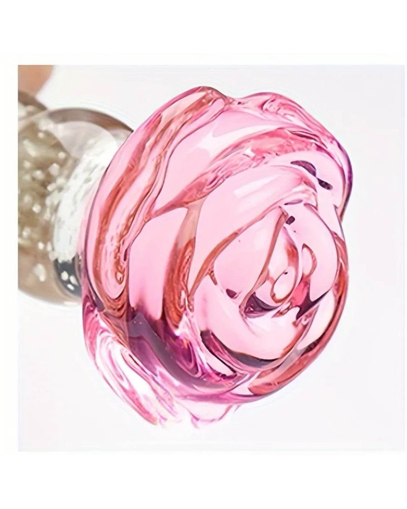 Ophelia's Dream Toys - Glass butt plug rose glow in the dark Ophelia's Dream Toys - Glass butt plug rose glow in the dark