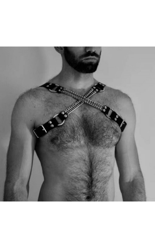 Ophelia's Dream Lingerie- Men’s Leather Chain Chest Harness