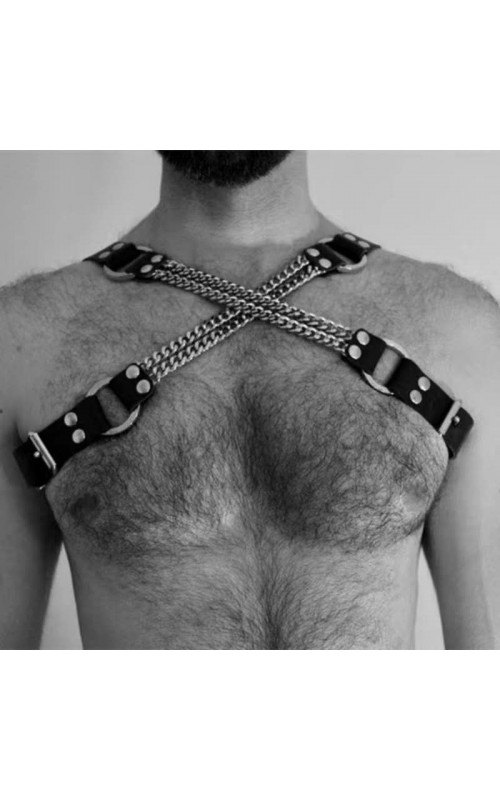 Ophelia's Dream Lingerie- Men’s Leather Chain Chest Harness