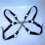 Ophelia's Dream Lingerie- Men’s Leather Chain Chest Harness Ophelia's Dream Lingerie- Men’s Leather Chain Chest Harness