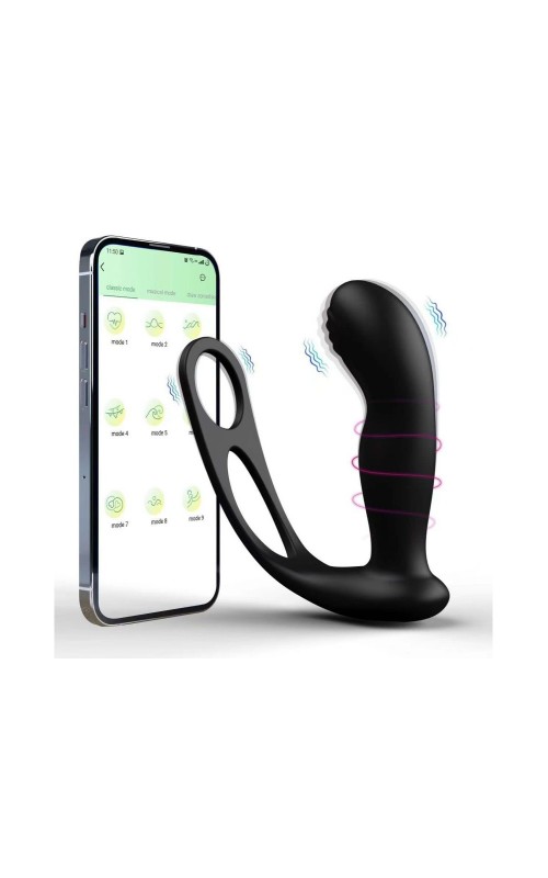 Ophelia's Dream Toys- Αpp controlled prostate massager with cock ring