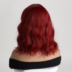 Ophelia's Dream Toys- Medium Length Wavy Dark Red Wig with Fringe Ophelia's Dream Toys- Medium Length Wavy Dark Red Wig with Fringe