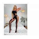 Ophelia's Dream Lingerie- Black strappy catsuit