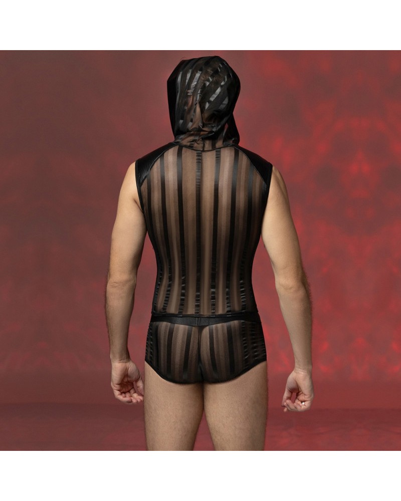 Ophelia's Dream Lingerie- Sheer and wetlook top with hood and shorts