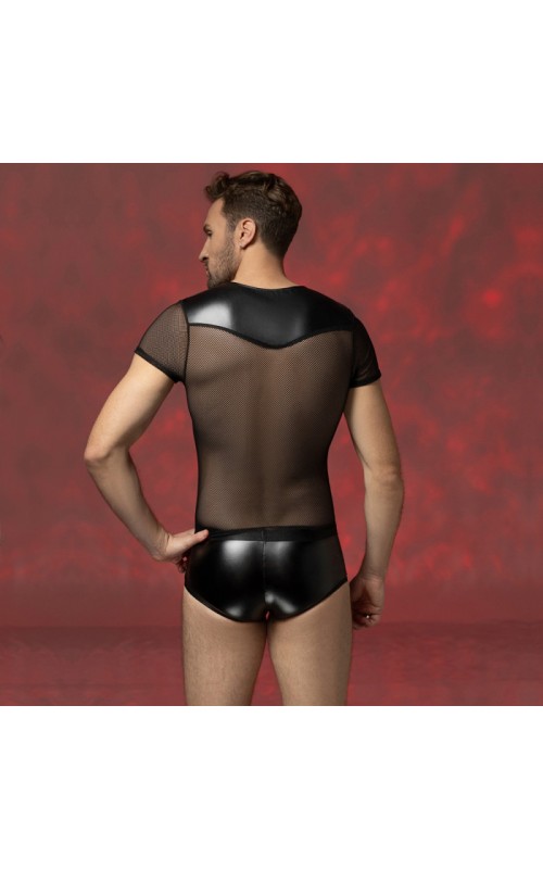 Ophelia's Dream Lingerie- Mesh top and wetlook shorts