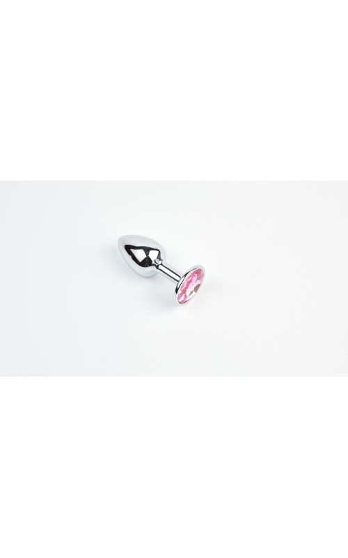 Ophelia's Dream Toys - Metal Anal Plug Pink Rhinestone - Large