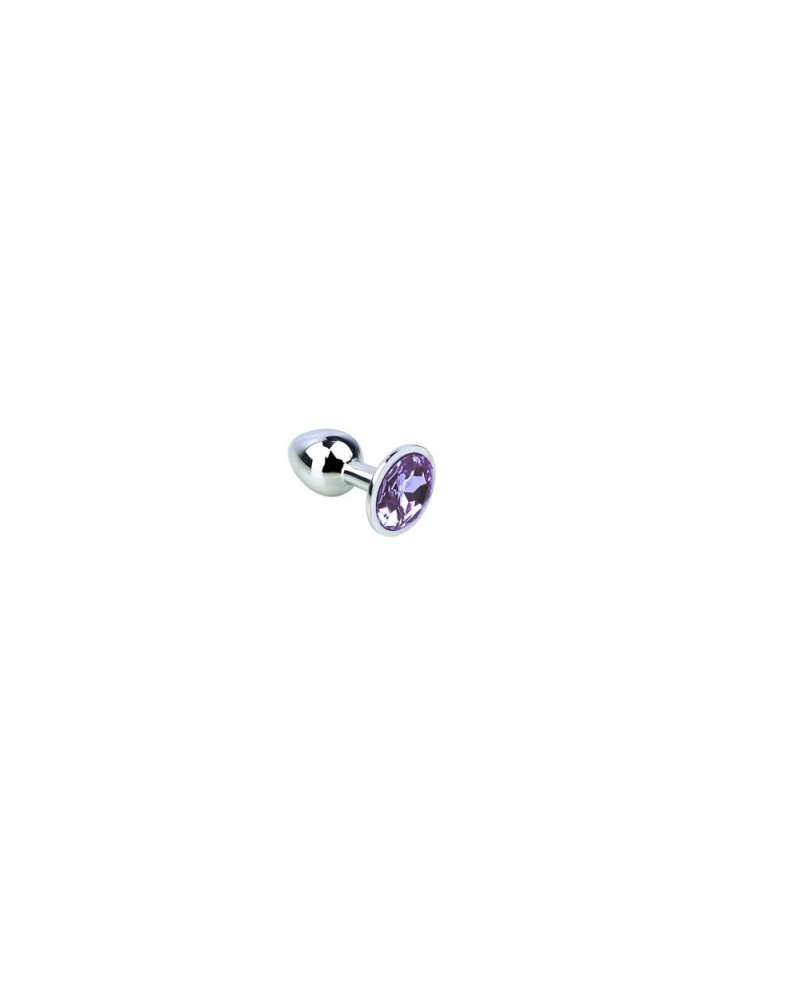 Ophelia's Dream Toys - Metal Anal Plug Lilac Rhinestone- Medium