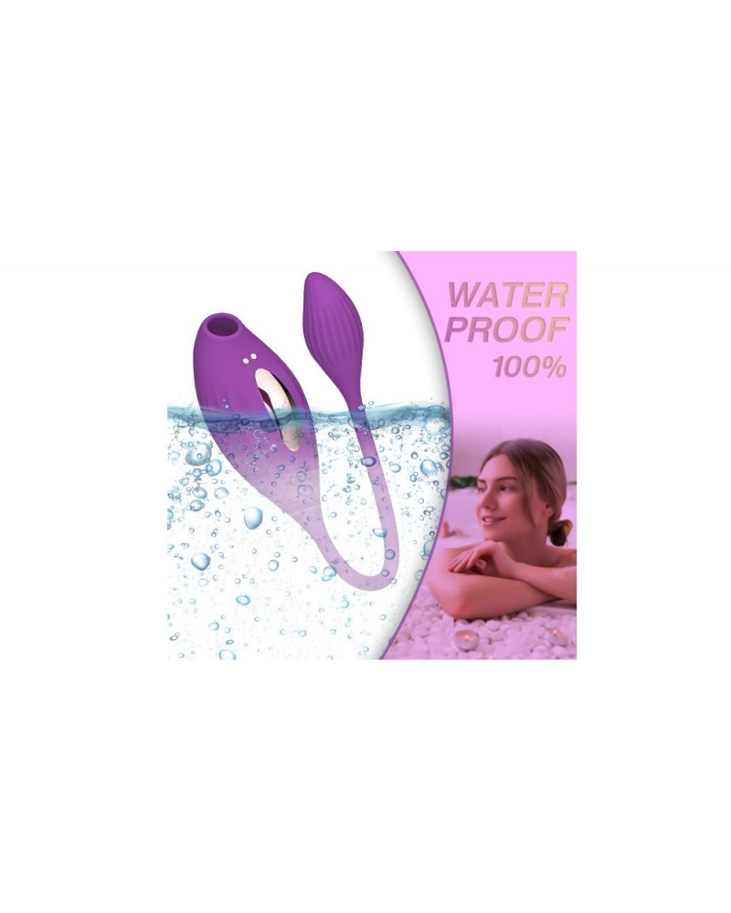 Ophelia's Dream Toys - Dual-Ended Vibrator with Suction & Magnetic USB Charging – Purple Ophelia's Dream Toys - Dual-Ended Vibrator with Suction & Magnetic USB Charging – Purple