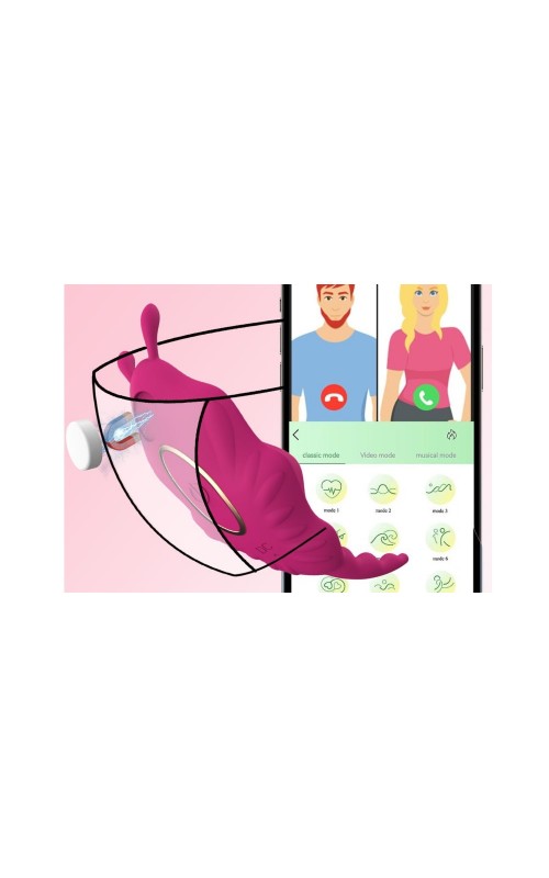 Ophelia's Dream Toys- App magnetic panty vibrator pink