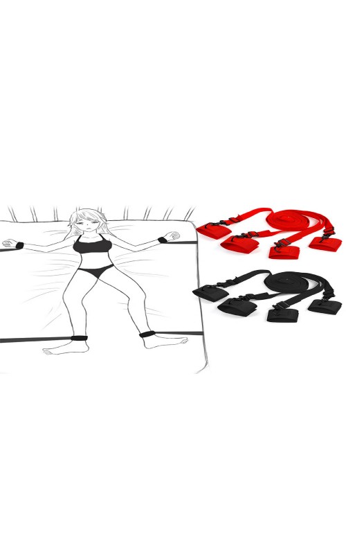 Ophelia's Dream Toys - Under Mattress Restraint Set - Black