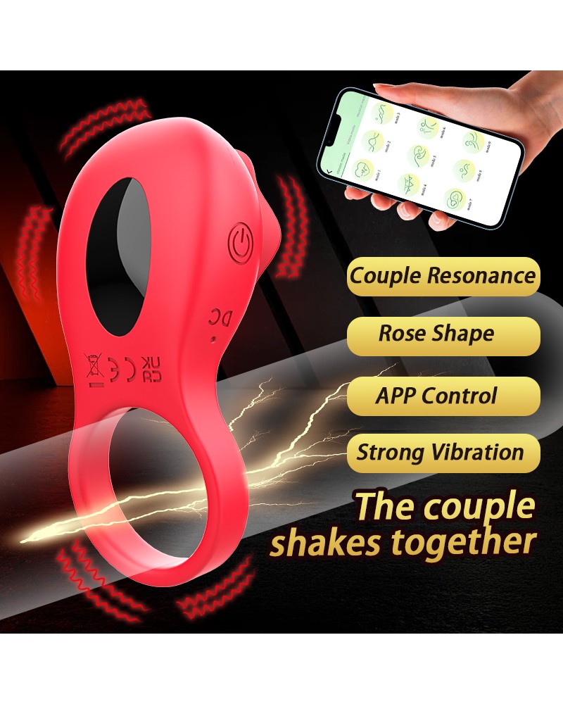 Ophelia's Dream Toys- Rose vibrating cock ring Ophelia's Dream Toys- Rose vibrating cock ring
