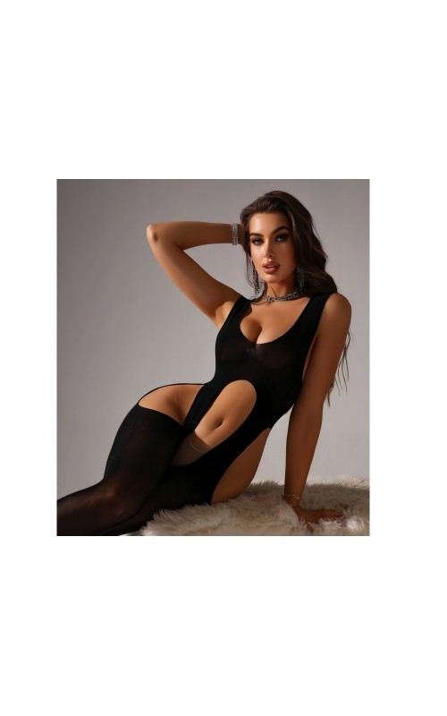 Ophelia's Dream Lingerie - Black catsuit