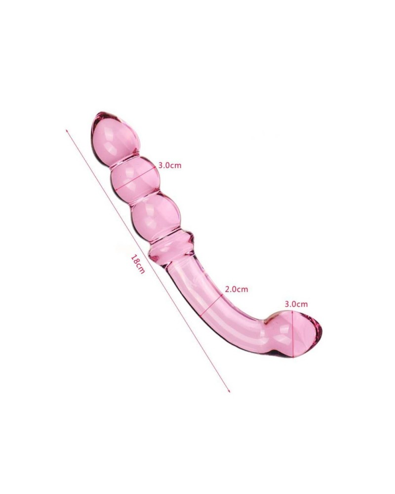 Ophelia's Dream Toys - Double dildo glass pink Ophelia's Dream Toys - Double dildo glass pink