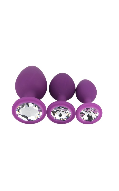 Ophelia's Dream Toys- Butt Plug Kit- Purple Silicone